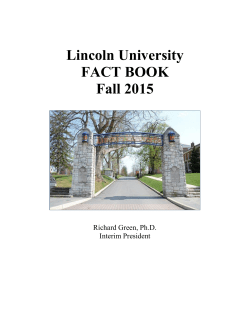 Lincoln University FACT BOOK Fall 2015
