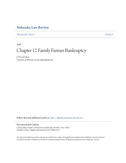 Chapter 12 Family Farmer Bankruptcy