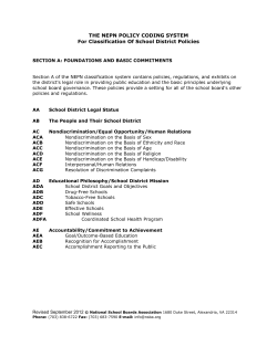NEPN Classification System 2012