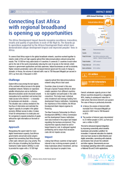 Connecting East Africa with regional broadband is opening up