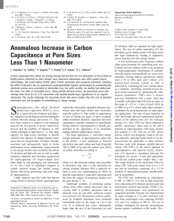 Anomalous Increase in Carbon Capacitance at Pore Sizes Less