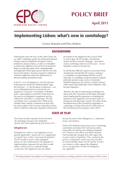 Implementing Lisbon - what`s new in comitology?