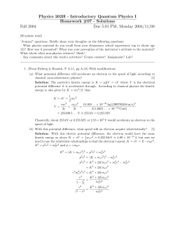 Solutions Fall 2004 Due 5:01 PM, Monday 2004/11/08