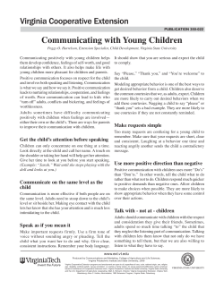 Communicating with Young Children