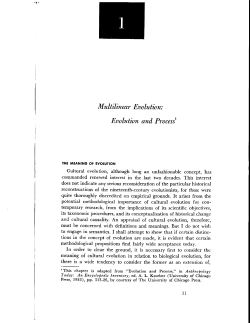 Multilinear Euo lution: Eaolution and Process`