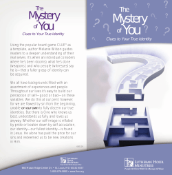 The Mystery Of You &ndash; Clues to Your True Identity