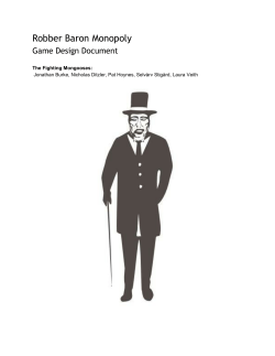Robber Baron Monopoly Game Design Document