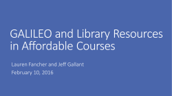 Slides: Fancher/Gallant - Affordable Learning Georgia