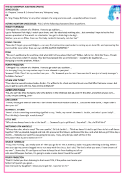 THE BIZ HAIRSPRAY AUDITIONS (PARTS) SONG (SOLO):