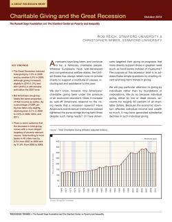 Charitable Giving and the Great Recession