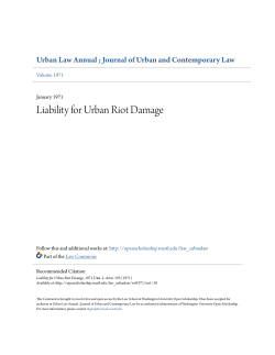 Liability for Urban Riot Damage - Washington University Open