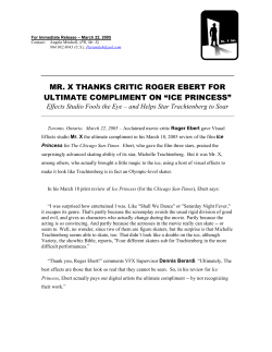 mr. x thanks critic roger ebert for ultimate compliment on