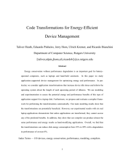 Code Transformations for Energy-Efficient Device