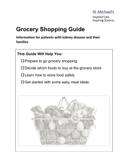 Grocery shopping guide - St. Michael`s Hospital