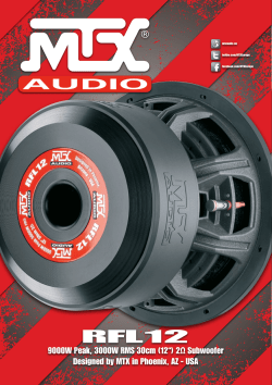 9000W Peak, 3000W RMS 30cm (12&ldquo;) 2&Omega;
