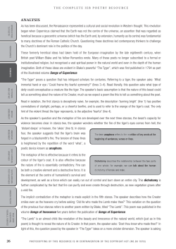 Analysis of &ldquo;The Tyger&rdquo; - The English Experience