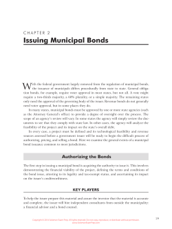 Issuing Municipal Bonds
