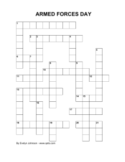 Armed Forces Day Large Print Crossword Puzzle
