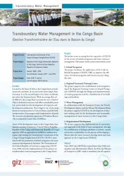 Transboundary Water Management in the Congo Basin