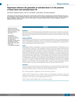 Heparanase enhances the generation of activated factor X in the