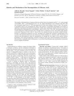 Kinetics and Mechanism of the Decomposition of Chlorous Acid