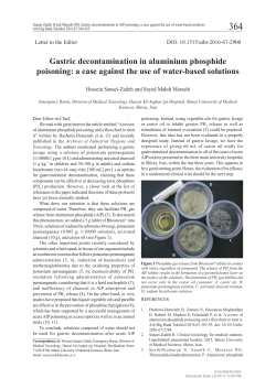 Gastric decontamination in aluminium phosphide poisoning: a case