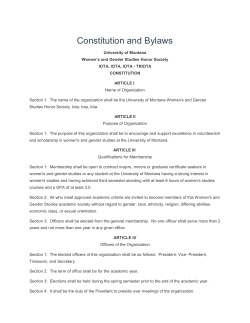 Constitution and Bylaws