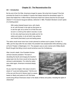 23 - The Reconstruction Era Student Text