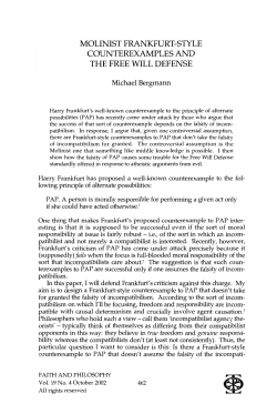 molinist frankfurt-style counterexamples and the free will defense
