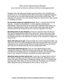 The most important things you need to know about stress management