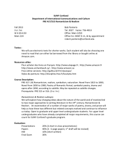 Romantisme et Réalisme