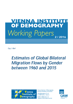 Estimates of Global Bilateral Migration Flows by Gender between