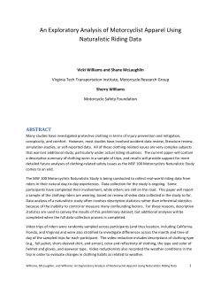 An Exploratory Analysis of Motorcyclist Apparel Using Naturalistic