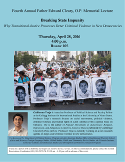 Fourth Annual Father Edward Cleary, O.P. Memorial Lecture