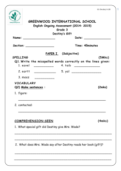G3: Destiny`s Gift - Greenwood International School