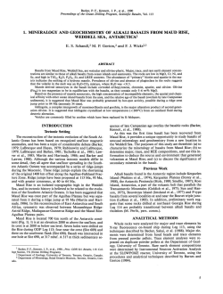1. Mineralogy and Geochemistry of Alkali Basalts from Maud Rise