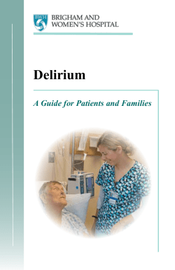 BWH Delirium Revision - Brigham and Women`s Hospital