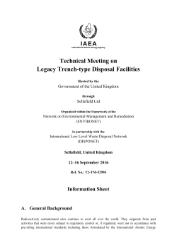 Technical Meeting on Legacy Trench