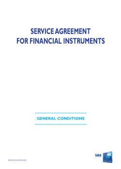service agreement for financial instruments