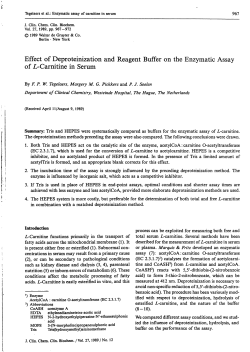 Effect of Deproteinization and Reagent Buffer on the