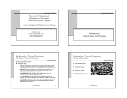 Background Urbanization and Planning
