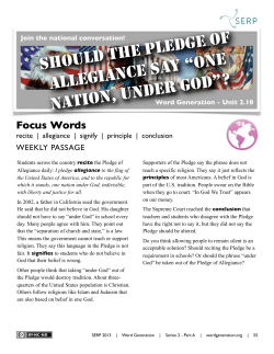 should the pledge of allegiance say &ldquo;one nation, under god&rdquo;?