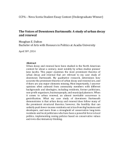 The Voices of Downtown Dartmouth: A study of urban decay and
