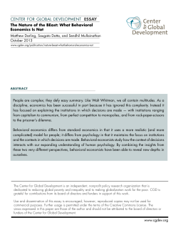 The Nature of the BEast: What Behavioral Economics Is Not
