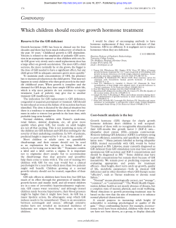 Controversy Which children should receive growth hormone treatment