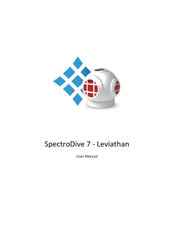 SpectroDive&trade; 7.0 User Manual
