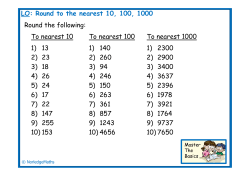 Rounding to nearest 10, 100, 1000