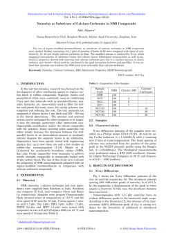Nanoclay as Substitute of Calcium Carbonate in NBR Compounds