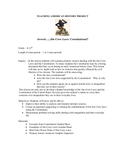 Awwwk&hellip;..Jim Crow Laws/ Constitutional?