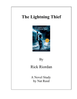 The Lightning Thief - Reed Novel Studies